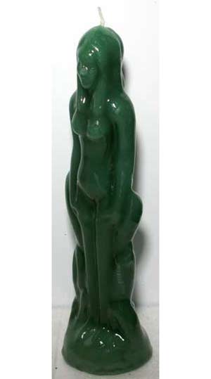 Green Female candle