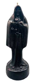 10" Black Holy Death candle