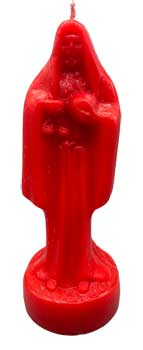 10" Red Holy Death candle