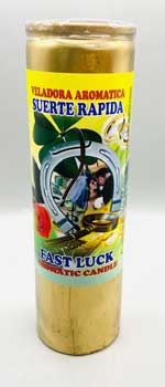 Fast Luck Gold (Suerte Rapida) aromatic jar candle