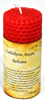 4" Beltane Sabbat Lailokens Awen candle