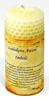 4" Imbolc Sabbat Lailokens Awen candle