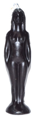 7 1/4" Black Woman candle