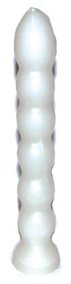 9 1/2" White 7 Knob candle