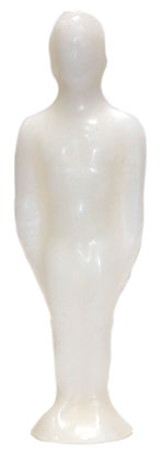 7 1/4" White Male candle