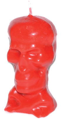 5 1/2" Red Skull candle