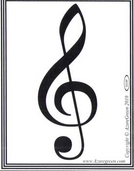 Treble Clef bumper sticker