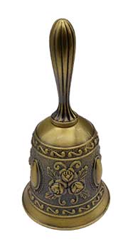 4 1/2" bronze alloy hand bell