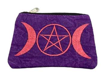 (set of 2) 4" x 6" Triple Moon coin purse