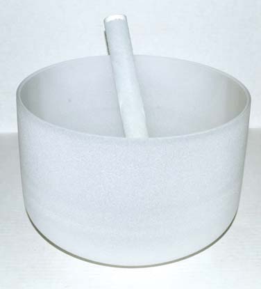 8" Off White Crystal Singing Bowl