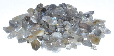 1 lb Labradorite tumbled chips 6-8mm