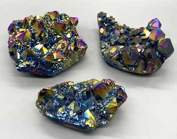 ~6.6# Crystal druse plantinum rainbow