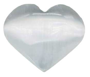 3" Selenite heart