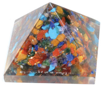 25-30mm Orgone Mixed Stone pyramid