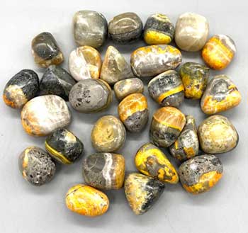 1 lb Jasper, Bumble Bee tumbled stones