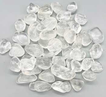 1 lb Clear Quartz tumbled stones