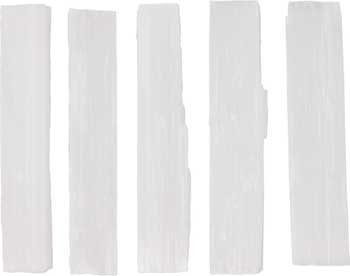 (set of 5) 4" Selenite mini sticks