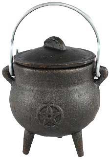 Pentagram cast iron Cauldron 3"