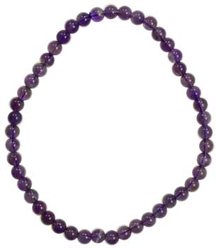 4mm Amethyst stretch bracelet