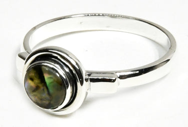 size 8 Abalone Shell ring