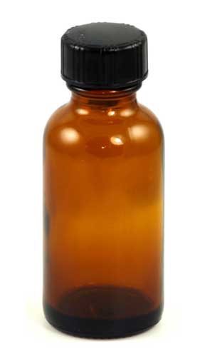 1oz Amber Bottle with Cap