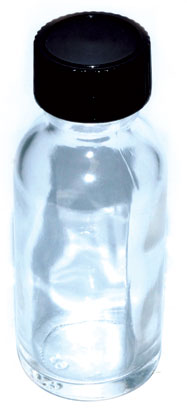 Clear 1oz Glass bottle & cap