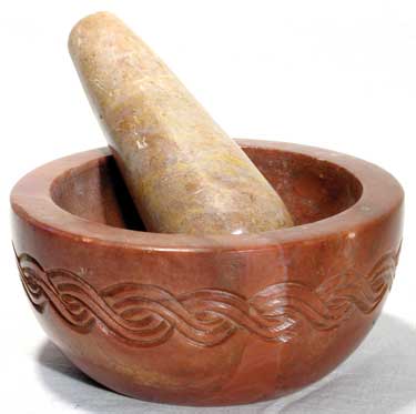 Celtic Soapstone mortar & pestle set