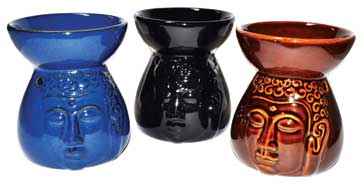 (set of 3) 4 1/4" Buddha ceramic oil diffuser