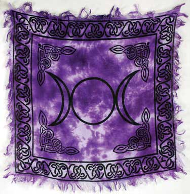 Triple Moon altar cloth 18" x 18"