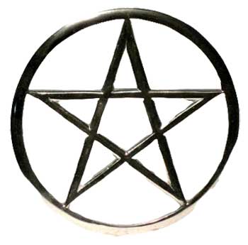 Cut-Out Pentagram altar tile 5 3/4"