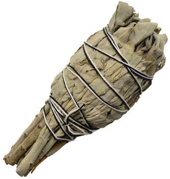 California White Sage smudge stick 4"