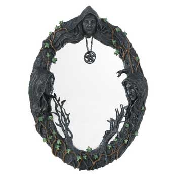 17" Maiden, Mother, Crone wall mirror